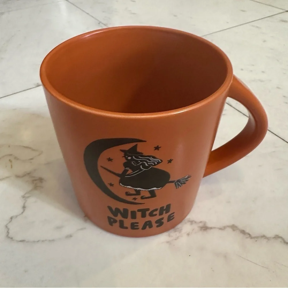 Target Hyde & EEK! Orange Stoneware 16 oz Witch Please Halloween Coffee Tea Mug